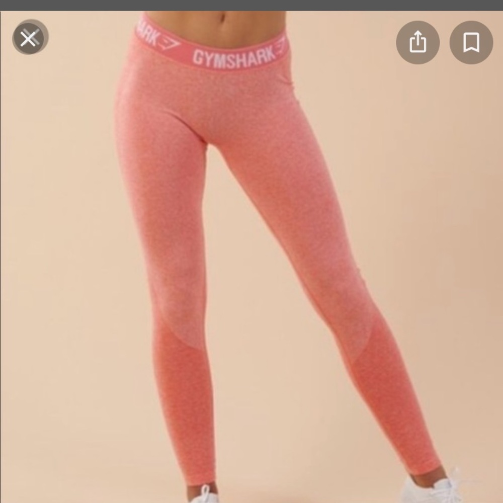 Gymshark flex leggings in the color Coral